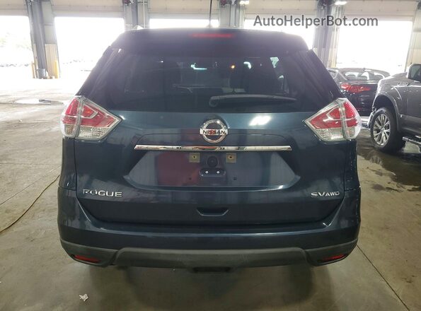 KNMAT2MV4GP700134 2016 NISSAN ROGUE Синий Вид сзади