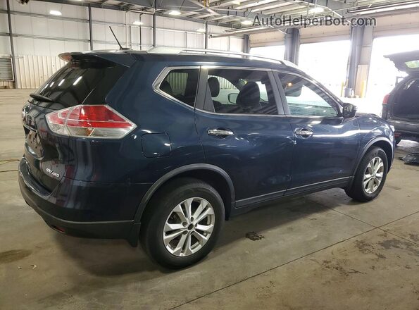 KNMAT2MV4GP700134 2016 NISSAN ROGUE Синий Задняя правая четверть