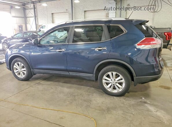 KNMAT2MV4GP700134 2016 NISSAN ROGUE Синий Задняя левая четверть
