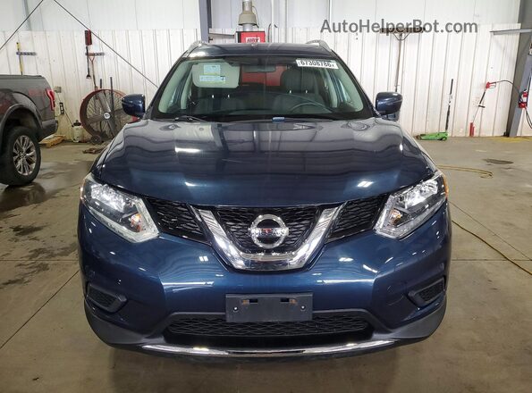 KNMAT2MV4GP700134 2016 NISSAN ROGUE Синий Вид спереди