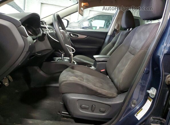 KNMAT2MV4GP700134 2016 NISSAN ROGUE Синий Вид салона спереди