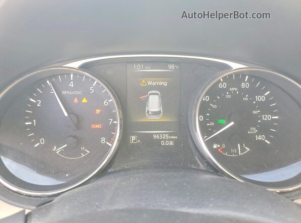 KNMAT2MV4GP710887 2016 NISSAN ROGUE Burgundy Instrument cluster view