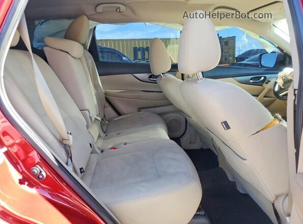 KNMAT2MV4GP710887 2016 NISSAN ROGUE Burgundy Rear seats view