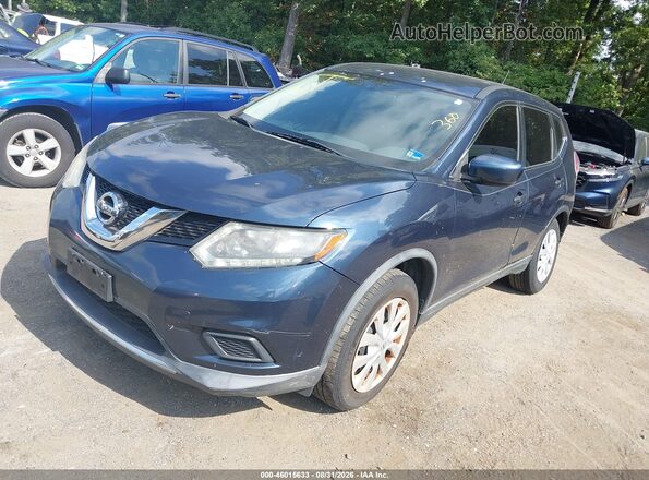 KNMAT2MV5GP642907 2016 NISSAN ROGUE Blue წინა მარცხენა ხედი სამი მეოთხედიდან