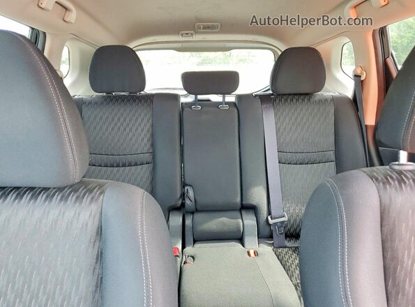 KNMAT2MV8HP594045 2017 NISSAN ROGUE Black უკანა სავარძლების ხედი
