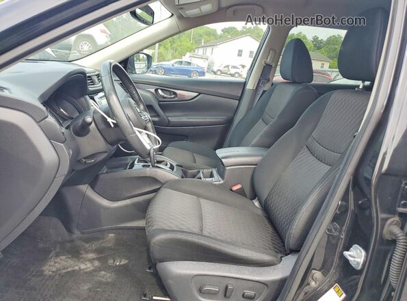 KNMAT2MV8HP594045 2017 NISSAN ROGUE Black წინა სალონის ხედი