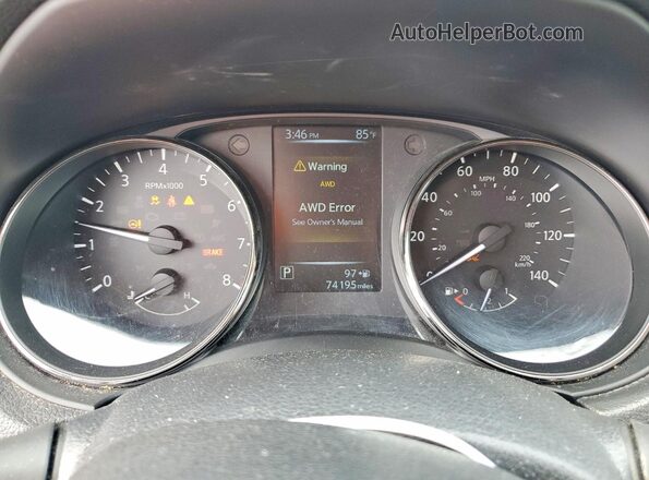 KNMAT2MV8HP594045 2017 NISSAN ROGUE Black ხელსაწყოთა პანელის ხედი