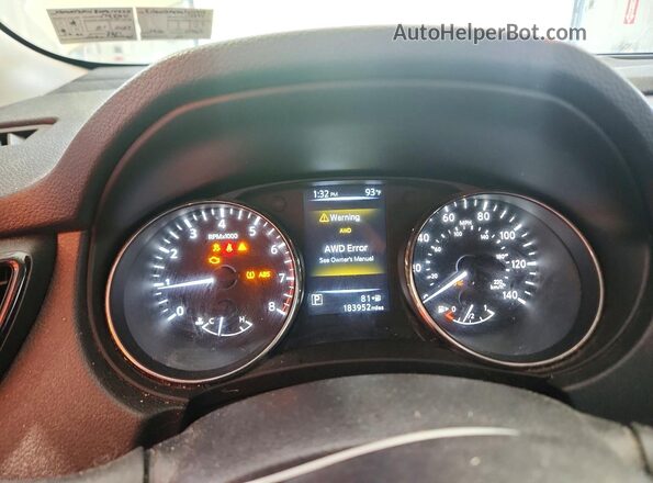 KNMAT2MV8HP614939 2017 NISSAN ROGUE White უკანა სავარძლების ხედი