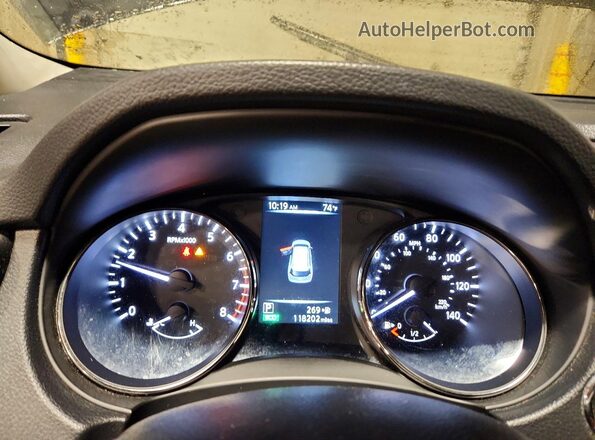 KNMAT2MVXHP546627 2017 NISSAN ROGUE Black Instrument cluster view