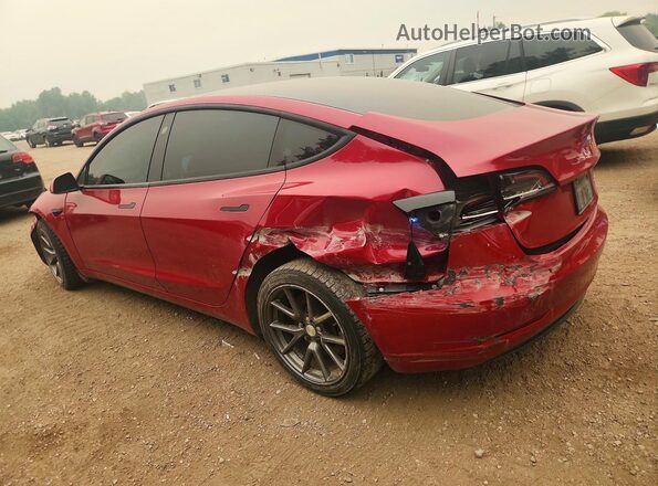 LRW3E1EB9PC924781 2023 TESLA MODEL Red უკანა მარცხენა