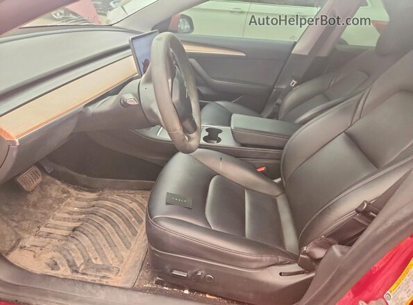LRW3E1EB9PC924781 2023 TESLA MODEL Red წინა სალონის ხედი