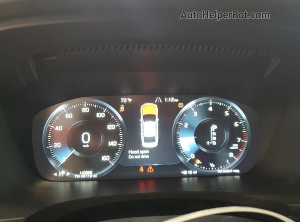 LVY982MK2JP006231 2018 VOLVO S90 Gray Widok zestawu wskaźników