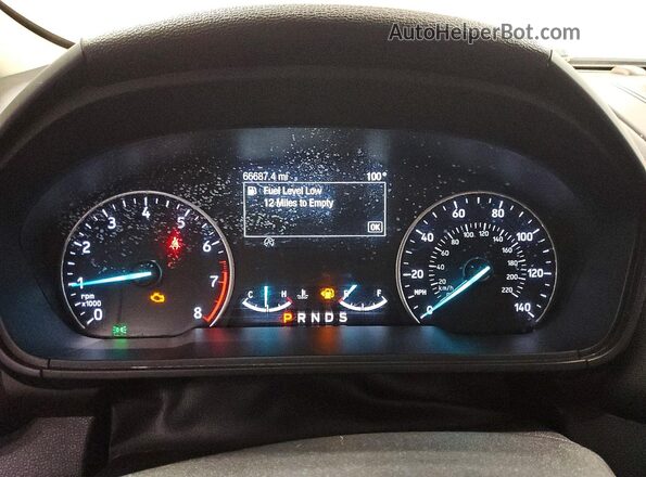 MAJ3P1TE2JC199872 2018 FORD ECOSPORT Blue Instrument cluster view