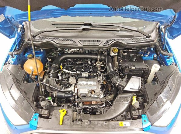MAJ3P1TE2JC199872 2018 FORD ECOSPORT Blue Engine compartment view