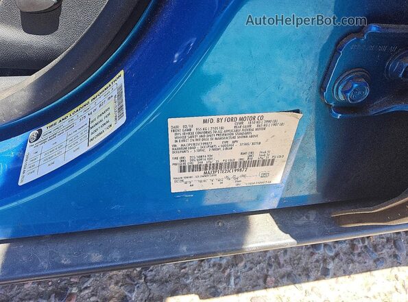 MAJ3P1TE2JC199872 2018 FORD ECOSPORT Blue VIN sticker view