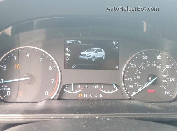 MAJ3S2GE3LC363213 2020 FORD ECOSPORT Черный Вид щитка приборов