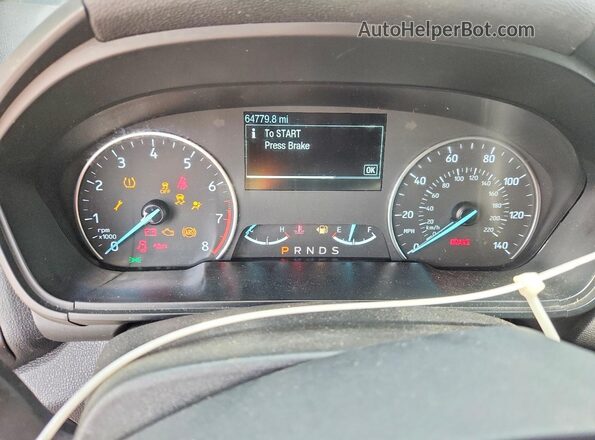 MAJ6P1CL0JC240737 2018 FORD ECOSPORT Серебряный Вид щитка приборов