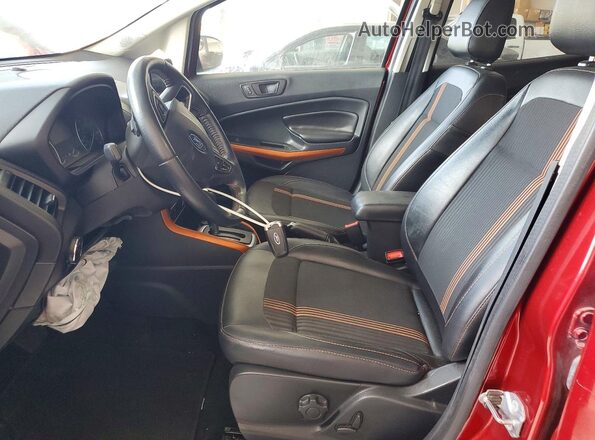 MAJ6P1CL3JC243499 2018 FORD ECOSPORT Red Вид салону спереду
