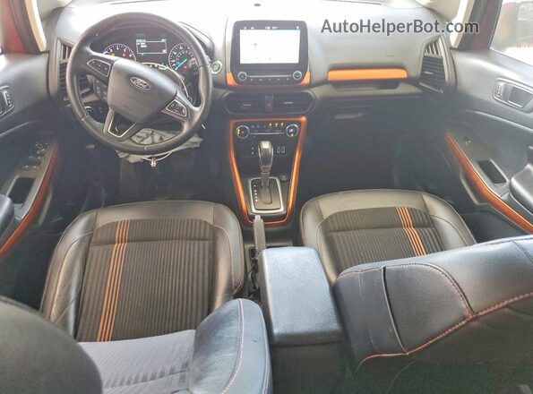 MAJ6P1CL3JC243499 2018 FORD ECOSPORT Red Вид панелі приладів