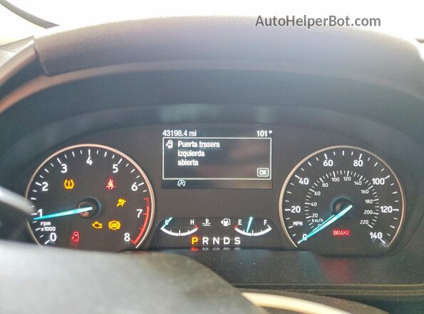 MAJ6P1CL3JC243499 2018 FORD ECOSPORT Red Вид щитка приладів