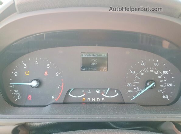 MAJ6S3FL1NC472050 2022 FORD ECOSPORT White Вид щитка приладів