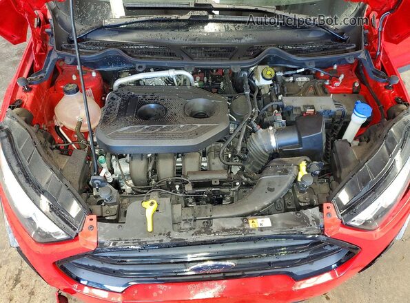 MAJ6S3FL2NC472588 2022 FORD ECOSPORT Red Вид підкапотного простору