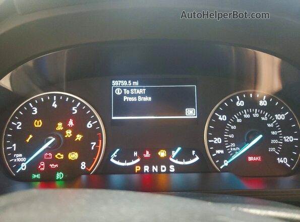 MAJ6S3GL1KC301258 2019 FORD ECOSPORT Синий Вид щитка приборов