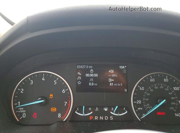 MAJ6S3GL2LC334285 2020 FORD ECOSPORT Blue Вид щитка приладів