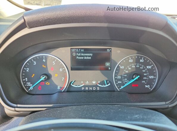 MAJ6S3GL2LC344377 2020 FORD ECOSPORT White Սարքավորումների վահանակի տեսք