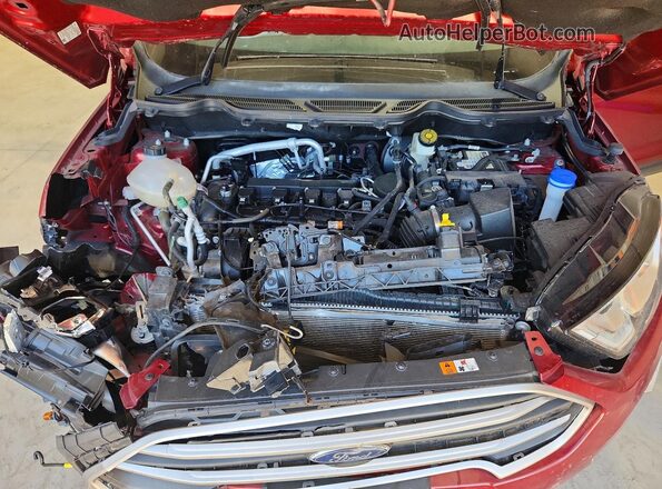 MAJ6S3GL4NC457573 2022 FORD ECOSPORT Красный Вид подкапотного пространства