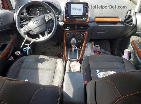 MAJ6S3GL8NC464848 2022 FORD ECOSPORT Red Dashboard view