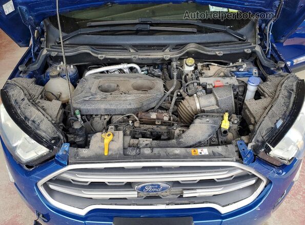 MAJ6S3GL9KC279087 2019 FORD ECOSPORT Синий Вид подкапотного пространства