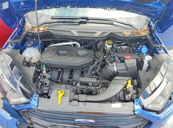 MAJ6S3JL0MC436632 2021 FORD ECOSPORT Blue Widok komory silnika