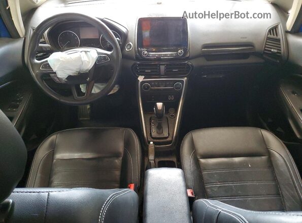 MAJ6S3KL1KC291483 2019 FORD ECOSPORT Blue Вид панелі приладів