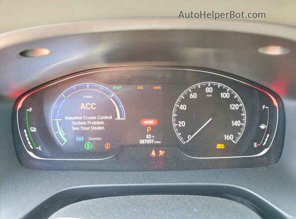 NJ2446E 2021 HONDA INSIGHT Gray Вид щитка приладів