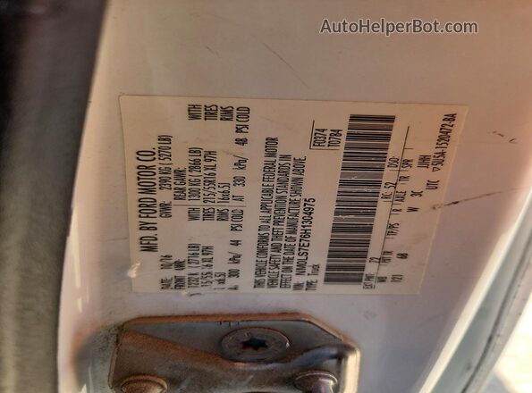 NM0LS7E76H1304975 2017 FORD TRANSIT White Вид підкапотного простору