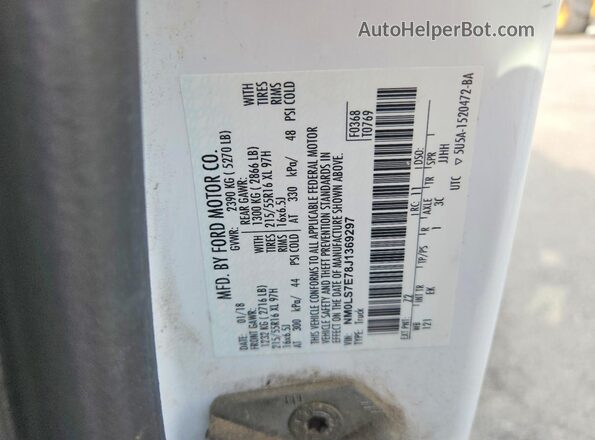 NM0LS7E78J1369297 2018 FORD TRANSIT Белый Панорамный вид салона 360°