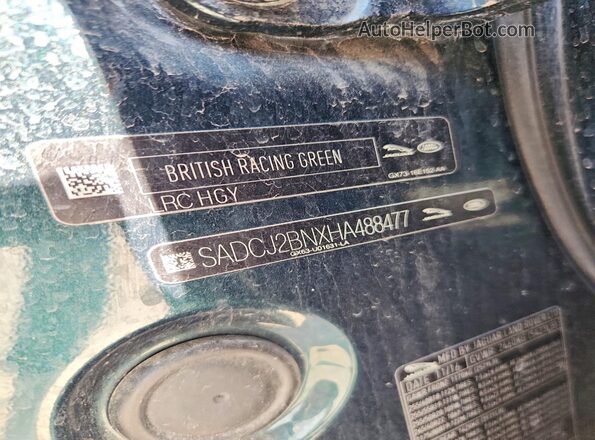 SADCJ2BNXHA488477 2017 JAGUAR F-PACE Green Շարժիչի բաժամունքի տեսք