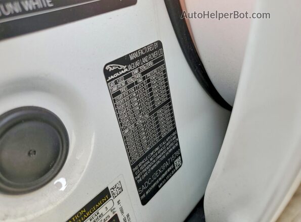 SADCJ2EX3PA715780 2023 JAGUAR F-PACE White VIN sticker view