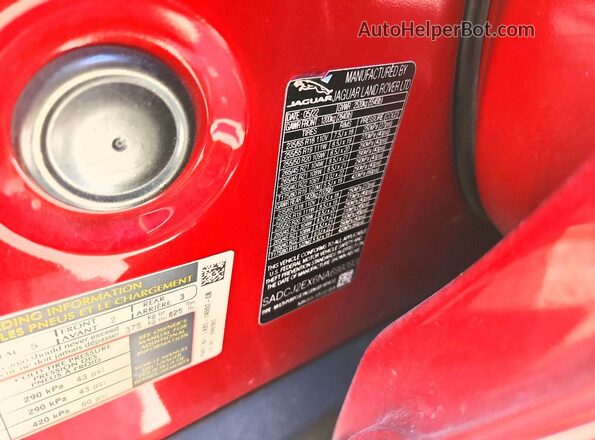 SADCJ2EX6NA699393 2022 JAGUAR F-PACE Red 360 interior view