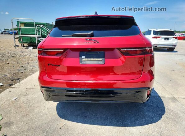 SADCJ2EX6NA699393 2022 JAGUAR F-PACE Red Rear view