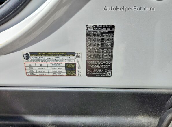 SAL1L9FU2PA155690 2023 LAND ROVER RANGE White Widok wnętrza 360 stopni