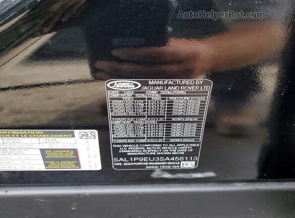SAL1P9EU3SA456113 2025 LAND ROVER RANGE Black Engine compartment view