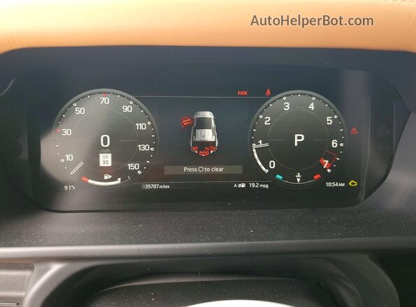 SALE2EEU0P2141442 2023 LAND ROVER DEFENDER White Widok zestawu wskaźników