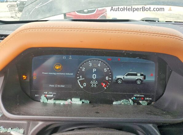 SALEXERU3M2062077 2021 LAND ROVER DEFENDER Black Вид щитка приладів