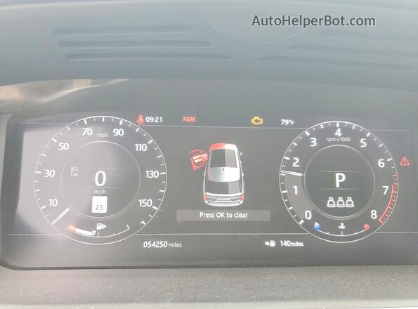 SALGS2RU1MA433619 2021 LAND ROVER RANGE Blue Vista del cuadro de instrumentos