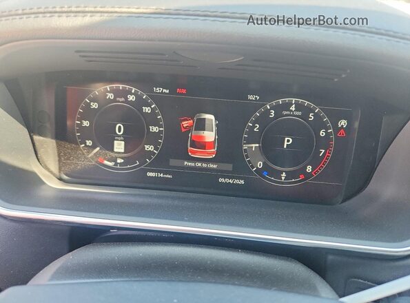 SALGS2SV5KA555125 2019 LAND ROVER RANGE Black Instrument cluster view