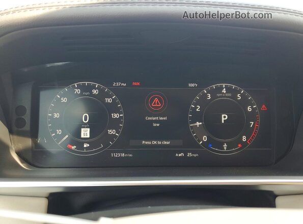 SALGS2SV6KA555425 2019 LAND ROVER RANGE Black Instrument cluster view