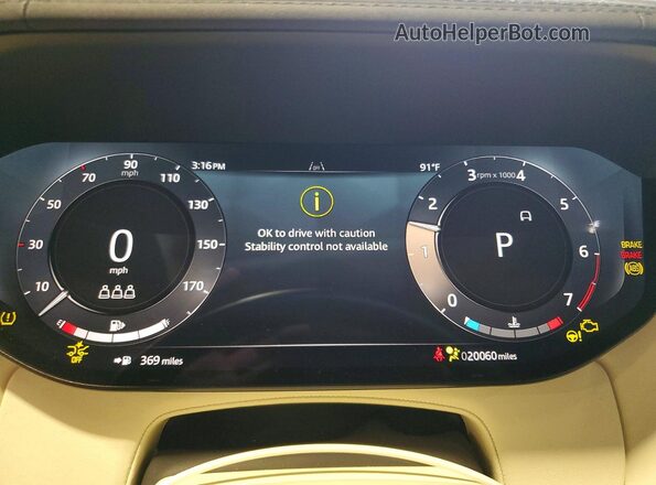 SALKP9FU8SA278590 2025 LAND ROVER RANGE White Instrument cluster view