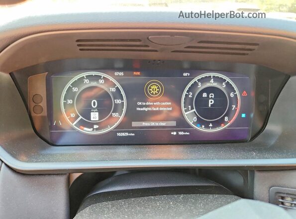SALRR2RV3K2403672 2019 LAND ROVER DISCOVERY Black Widok zestawu wskaźników